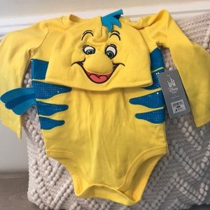 Disney flounder costume bodysuit for baby